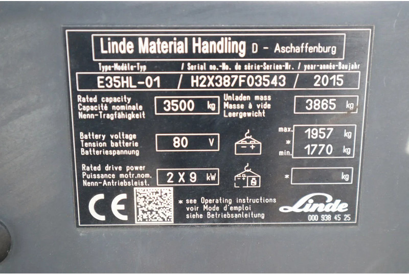 Leasing para Linde E35 HL-01 | SIDESHIFT | POSITIONERS | LOW HOURS Linde E35 HL-01 | SIDESHIFT | POSITIONERS | LOW HOURS: foto 20