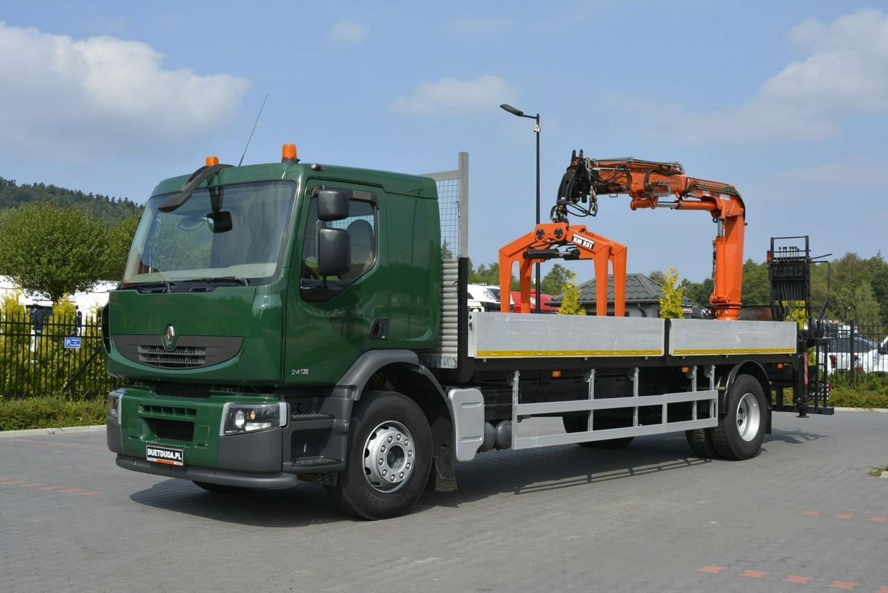 Camión caja abierta, Camión grúa Renault Premium 180.240DXI długość Skrzyni-6.820cm + HDS TEREX TLC 92.2: foto 9