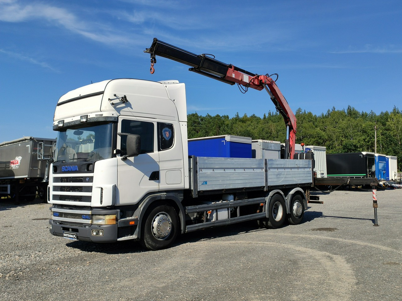 Scania 124L 420 6x2 Retarder HDS FASSI F170 Budowlanka - Camión caja abierta, Camión grúa: foto 1 Scania 124L 420 6x2 Retarder HDS FASSI F170 Budowlanka - Camión caja abierta, Camión grúa: foto 1