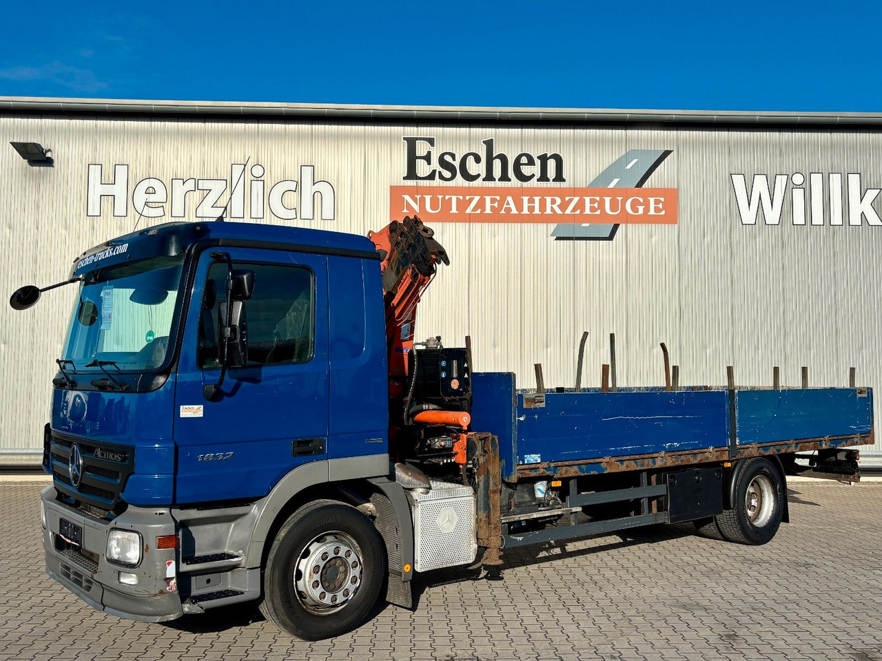 Mercedes-Benz Actros 1832 I Terex 85.2A3*9,10m*Telligent*Klima - Camión caja abierta, Camión grúa: foto 1 Mercedes-Benz Actros 1832 I Terex 85.2A3*9,10m*Telligent*Klima - Camión caja abierta, Camión grúa: foto 1