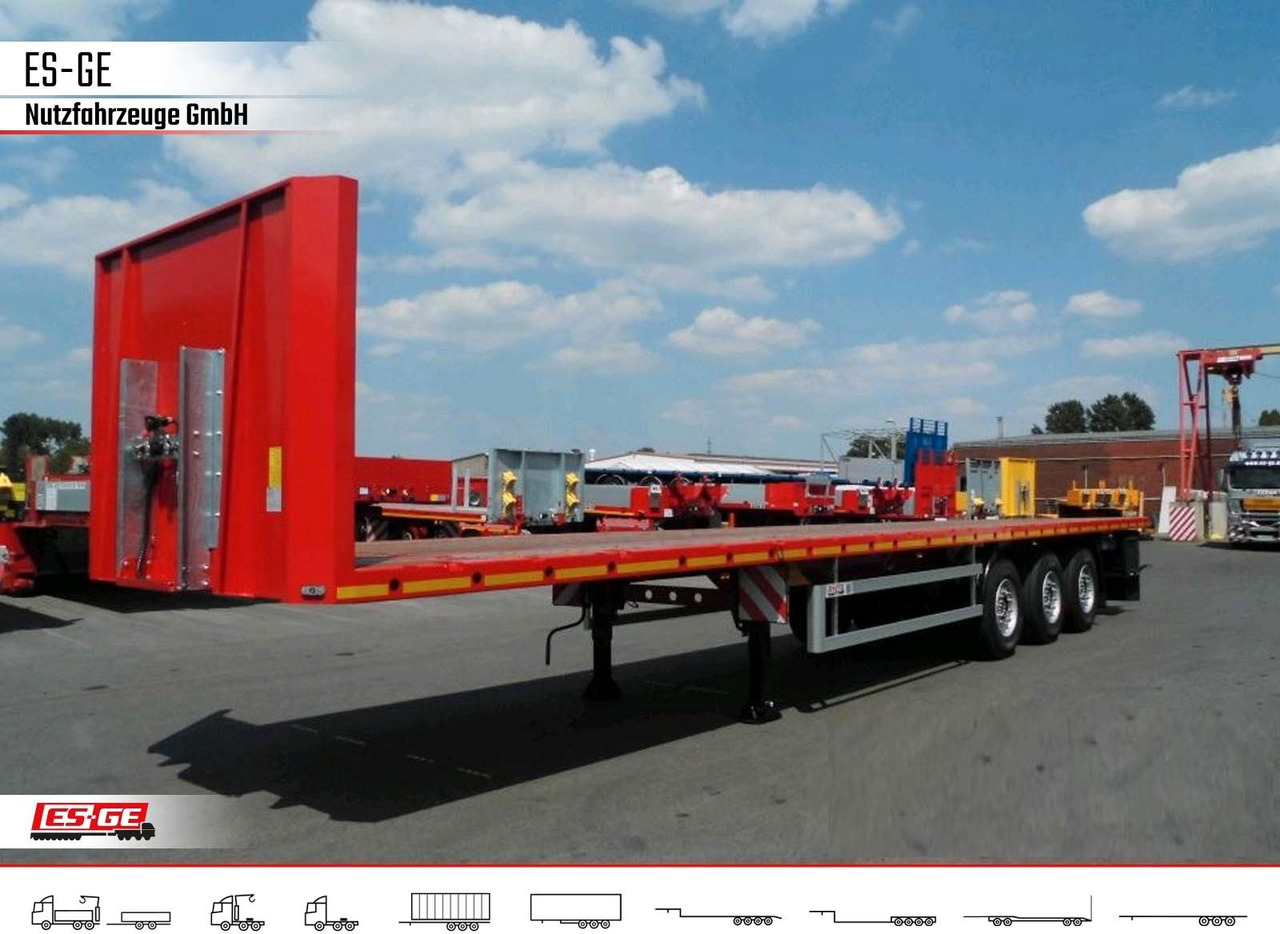 ES-GE 3-Achs Sattelanhänger - Rungen + CV - Semirremolque plataforma/ Caja abierta: foto 1 ES-GE 3-Achs Sattelanhänger - Rungen + CV - Semirremolque plataforma/ Caja abierta: foto 1