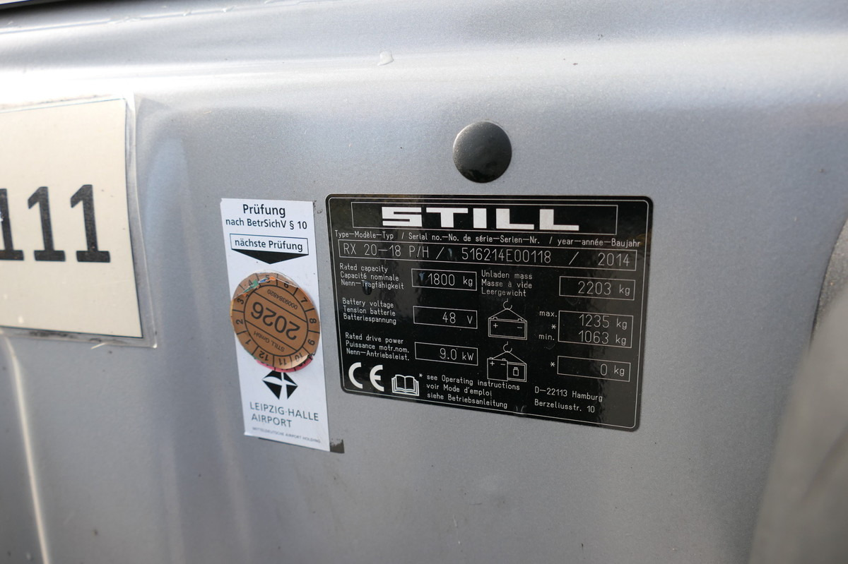 Carretilla elevadora transportable STILL RX 20-18P/H 4-RAD DUPLEX 4-VENTIL: foto 11 Carretilla elevadora transportable STILL RX 20-18P/H 4-RAD DUPLEX 4-VENTIL: foto 11