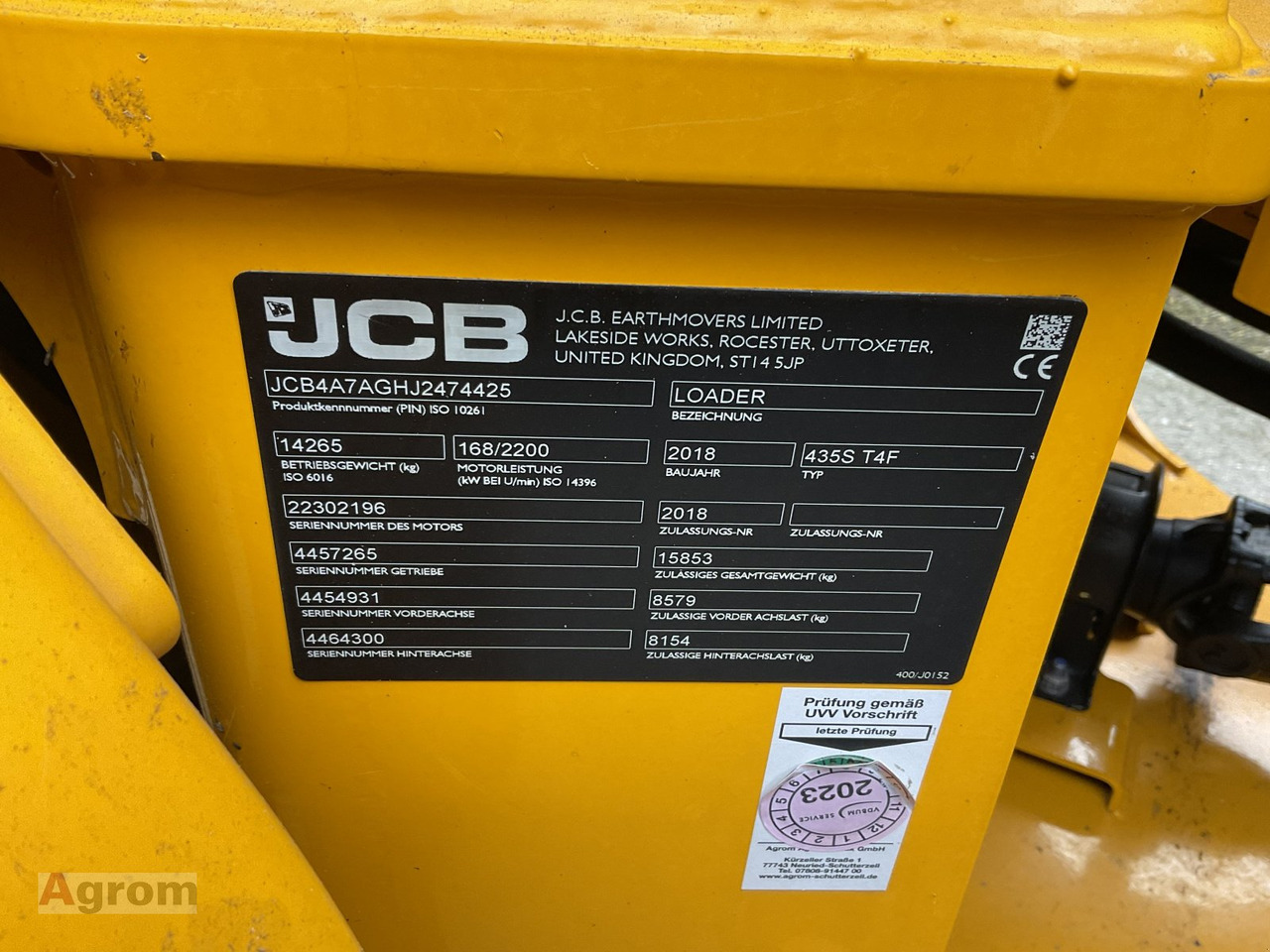 JCB 435 S Agri HighLift - Cargadora de ruedas: foto 2 JCB 435 S Agri HighLift - Cargadora de ruedas: foto 2