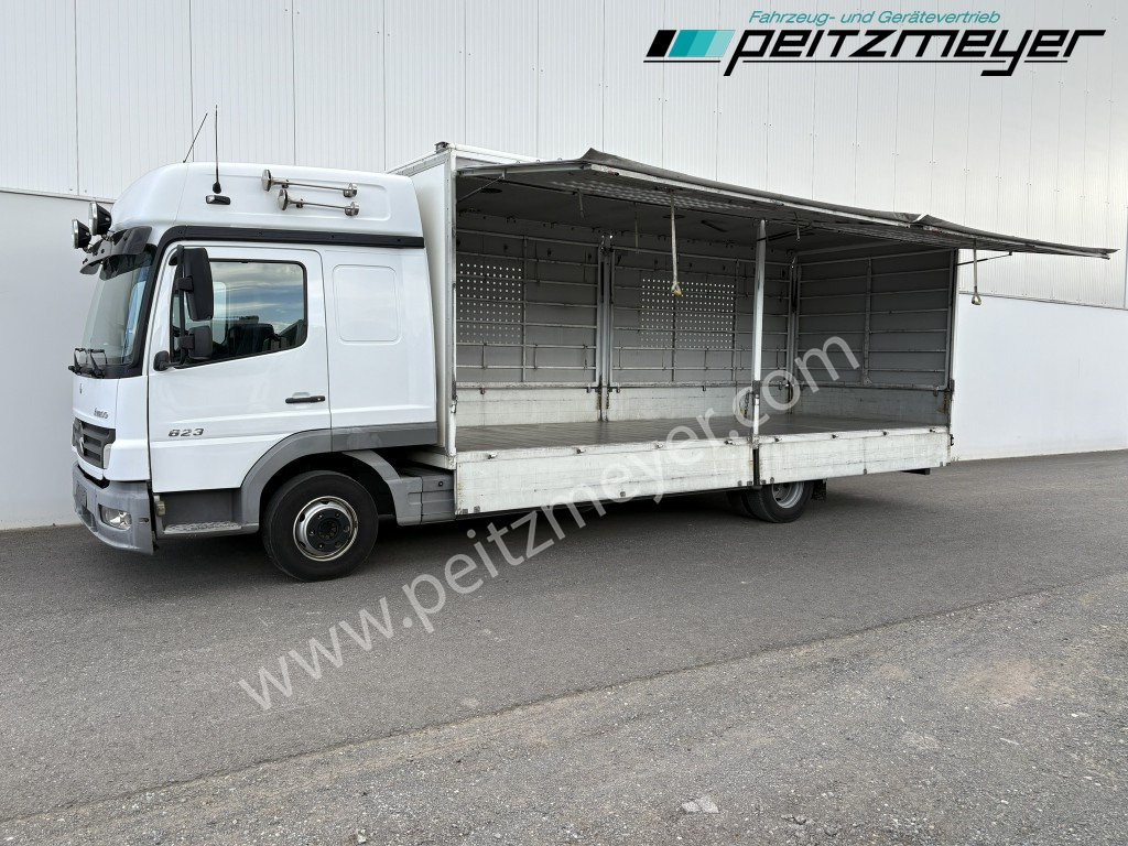 MERCEDES-BENZ Atego 823 L Geflügelpritsche L - Fahrerhaus, Klima, 2 x AHK - Camión caja cerrada: foto 1 MERCEDES-BENZ Atego 823 L Geflügelpritsche L - Fahrerhaus, Klima, 2 x AHK - Camión caja cerrada: foto 1