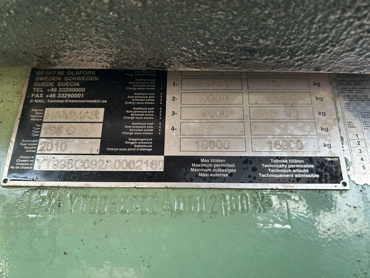 Semirremolque portacontenedore/ Intercambiable Hammar 195 HC / 20 ft, 2 x 20 ft 40 ft HC, power pack Diesel, Wireless controller 2 x, telescopic chassis: foto 6 Semirremolque portacontenedore/ Intercambiable Hammar 195 HC / 20 ft, 2 x 20 ft 40 ft HC, power pack Diesel, Wireless controller 2 x, telescopic chassis: foto 6