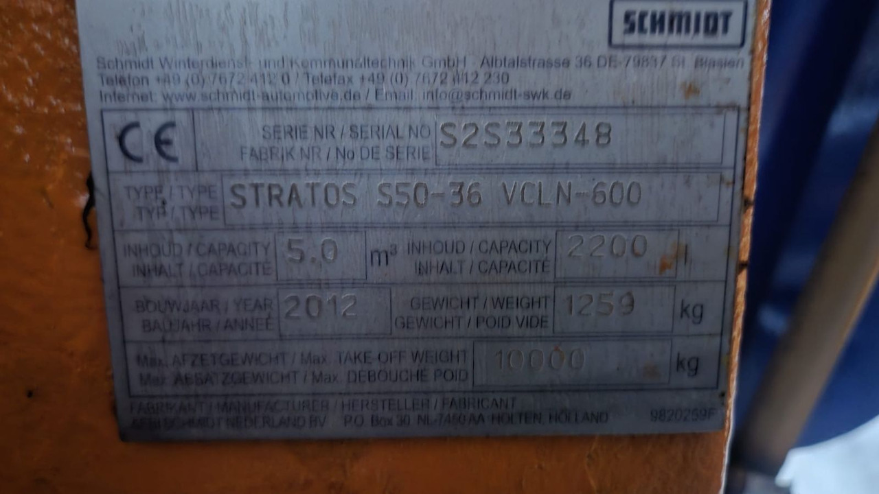 Schmidt stratos S 50 -36 5 cbm. Winterdienst Salz - Camión multibasculante: foto 2 Schmidt stratos S 50 -36 5 cbm. Winterdienst Salz - Camión multibasculante: foto 2