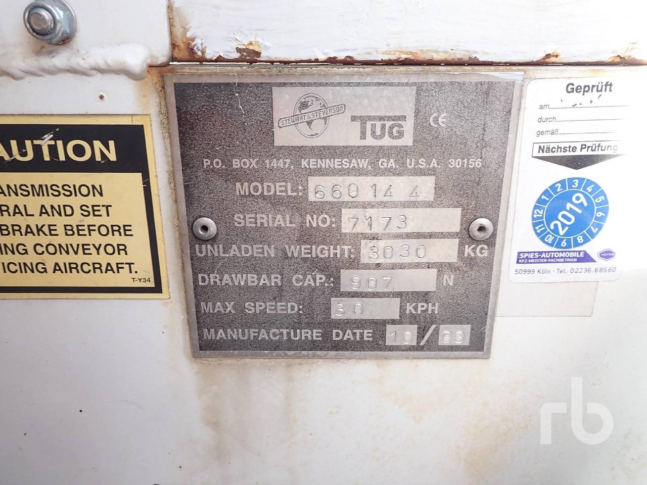 STEWART STEVENSON TUG Beltloader TUG 660-144 - Cargadora de banda: foto 3 STEWART STEVENSON TUG Beltloader TUG 660-144 - Cargadora de banda: foto 3