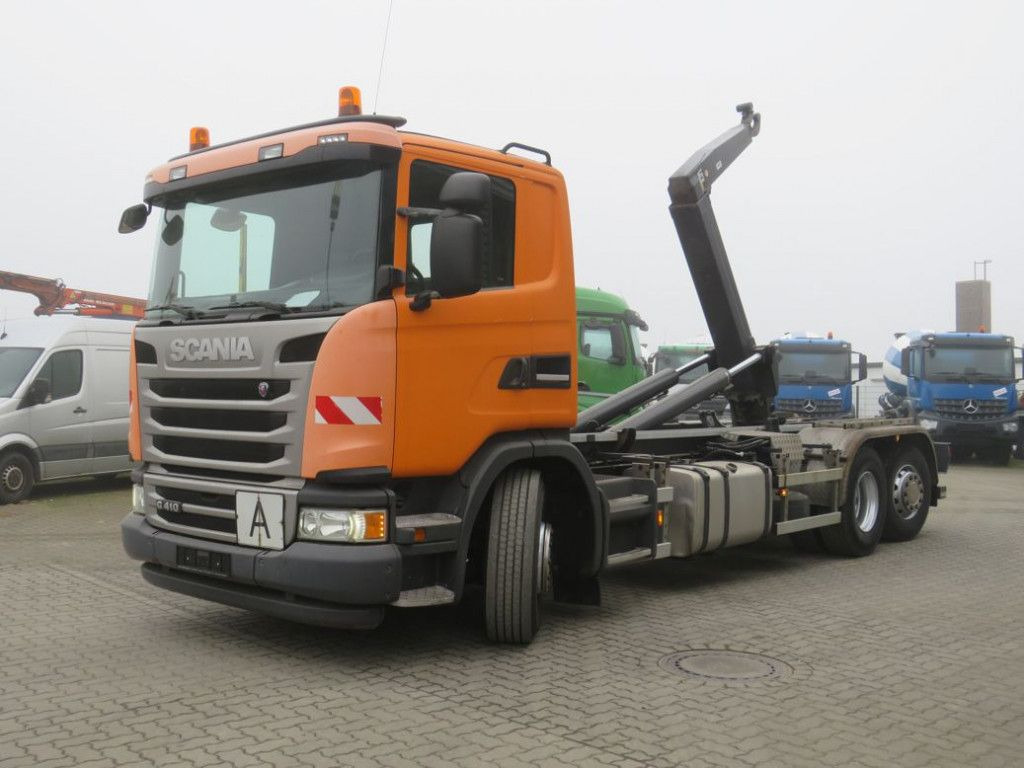 Scania G 410 LB 6x2*4HNA Abrollkipper Lift+Lenkachse 28 - Camión multibasculante: foto 1 Scania G 410 LB 6x2*4HNA Abrollkipper Lift+Lenkachse 28 - Camión multibasculante: foto 1