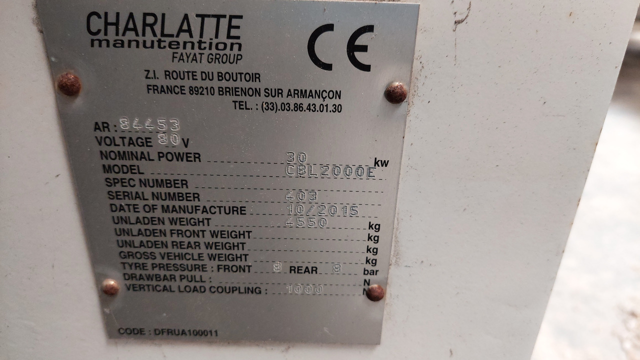 CBL2000E belt loader Charlatte - Cargadora de banda: foto 2 CBL2000E belt loader Charlatte - Cargadora de banda: foto 2