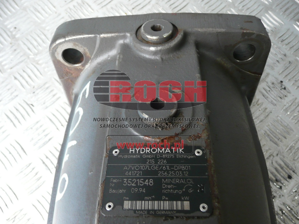 HYDROMATIK 215226 A7VO107LGE/61L-DPB01 441721 256.25.03.12 - Bomba hidráulica: foto 1 HYDROMATIK 215226 A7VO107LGE/61L-DPB01 441721 256.25.03.12 - Bomba hidráulica: foto 1