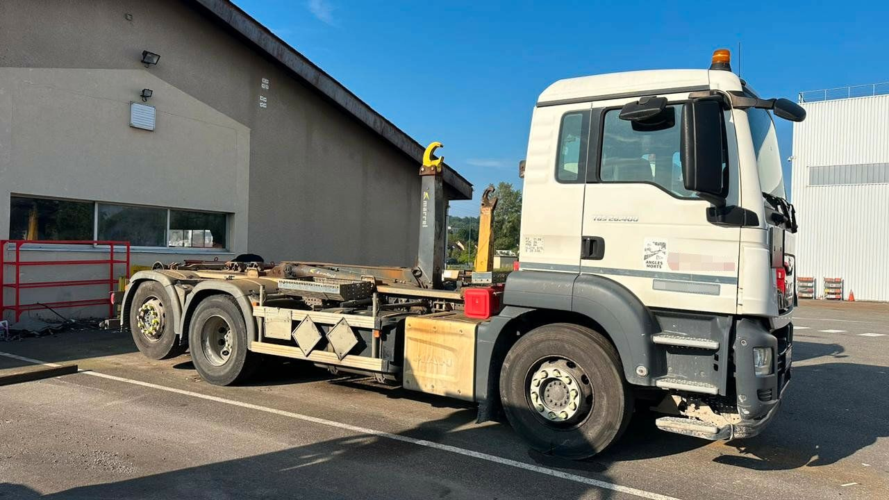 MAN TGS 28.400 6x2-4 Abrollkipper Lift-Lenkachse - Camión multibasculante, Camión grúa: foto 1 MAN TGS 28.400 6x2-4 Abrollkipper Lift-Lenkachse - Camión multibasculante, Camión grúa: foto 1