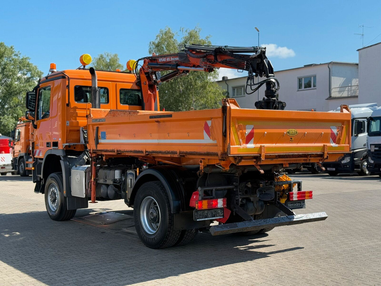 Camión grúa Mercedes-Benz ACTROS 2044 4x4 Kipper Kran ATLAS 65.2 A2L: foto 9