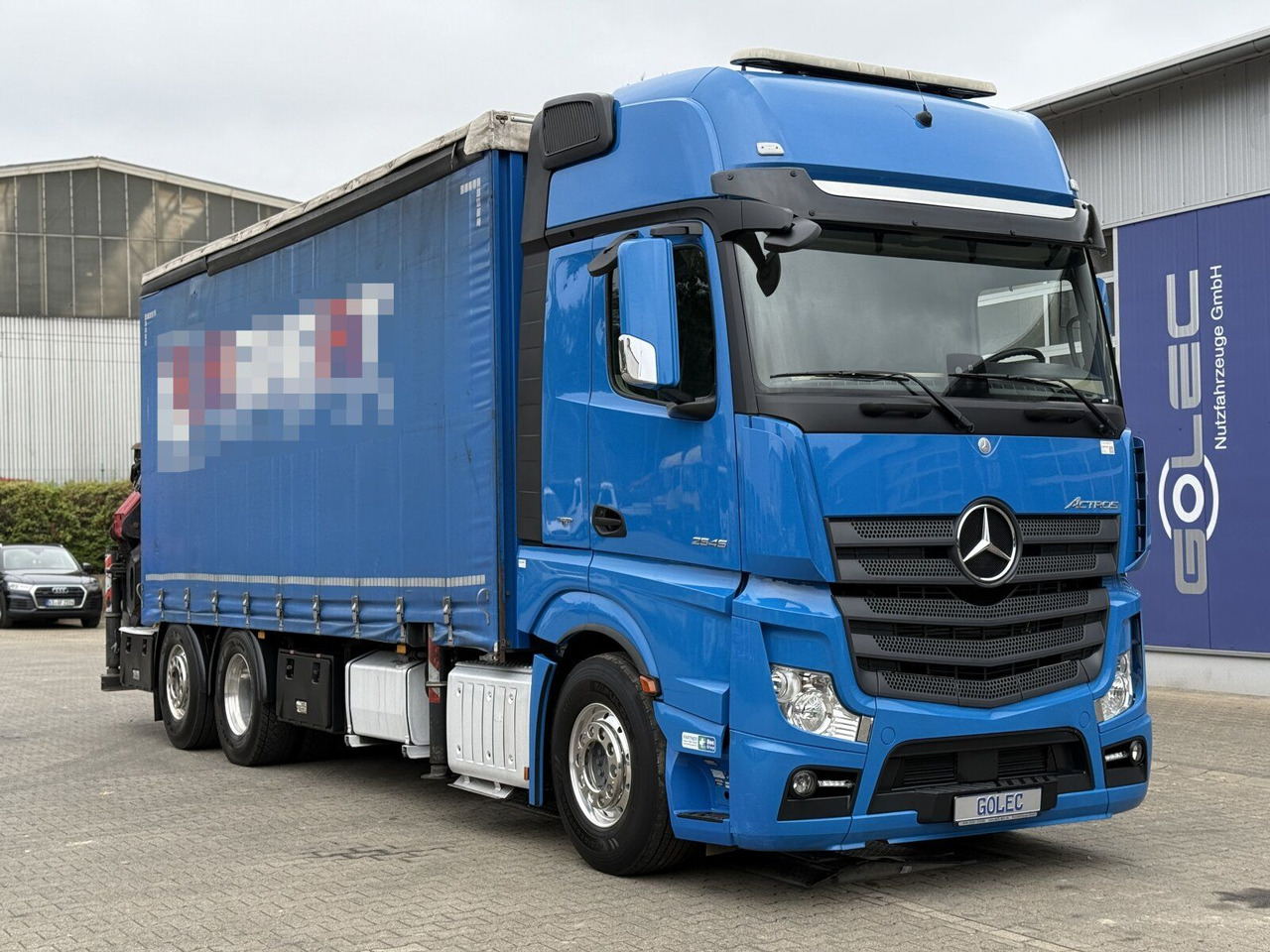 Mercedes-Benz Actros 6x2 Pritsche Kran Palfinger PK34002 + JIB - Camión lona, Camión grúa: foto 1 Mercedes-Benz Actros 6x2 Pritsche Kran Palfinger PK34002 + JIB - Camión lona, Camión grúa: foto 1