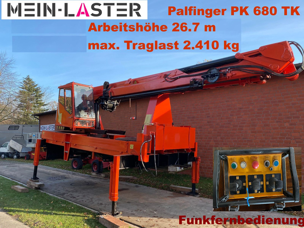 Mercedes-Benz Palfinger PK 680 TK 26,7 m-max.2.410 kg -Funk FB - Camión grúa: foto 1 Mercedes-Benz Palfinger PK 680 TK 26,7 m-max.2.410 kg -Funk FB - Camión grúa: foto 1