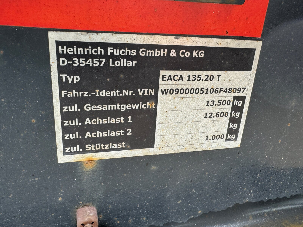 EACA 135.20 T FUCHS EACA 135.20 T, Absetzanhänger für 1 Mulde - Remolque multilift/ Portacontenedores de cadenas: foto 2 EACA 135.20 T FUCHS EACA 135.20 T, Absetzanhänger für 1 Mulde - Remolque multilift/ Portacontenedores de cadenas: foto 2