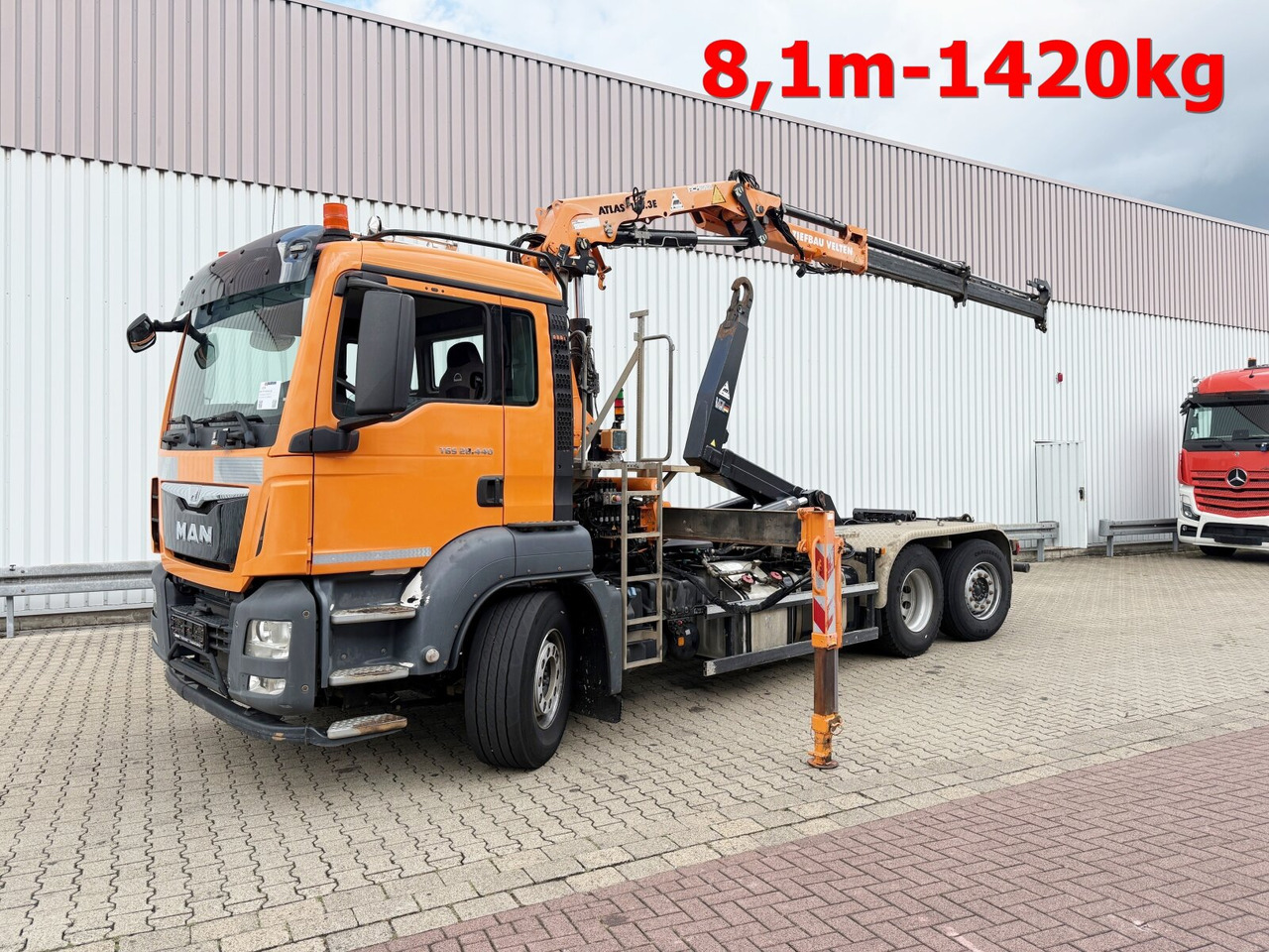 MAN TGS 28.440 6x2-4 BL TGS 28.440 6x2-4 BL, Lenk-/Liftachse, Kran Atlas 126.3E-A2L, Funk - Camión multibasculante, Camión grúa: foto 1 MAN TGS 28.440 6x2-4 BL TGS 28.440 6x2-4 BL, Lenk-/Liftachse, Kran Atlas 126.3E-A2L, Funk - Camión multibasculante, Camión grúa: foto 1