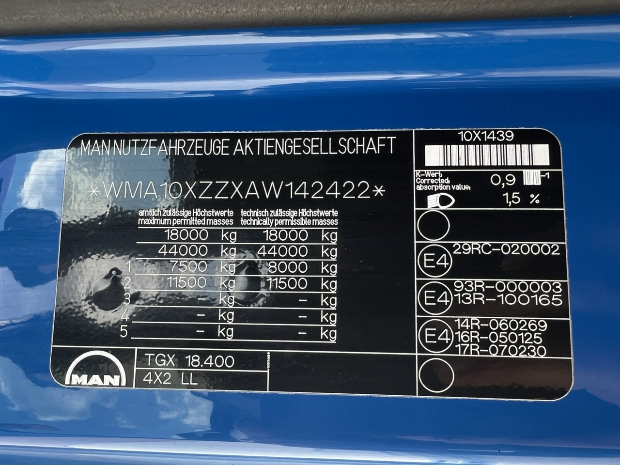 MAN TGX 18.400 4X2 LL TGX 18.400 4X2 LL, Fahrschulausstattung, XLX-Fahrerhaus - Camión portacontenedore/ Intercambiable: foto 2 MAN TGX 18.400 4X2 LL TGX 18.400 4X2 LL, Fahrschulausstattung, XLX-Fahrerhaus - Camión portacontenedore/ Intercambiable: foto 2