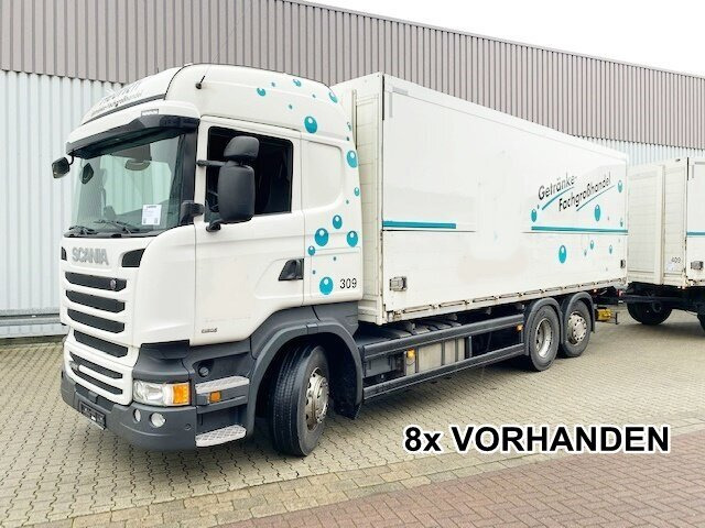 Scania R450 LB 6x2-4 R450 LB 6x2-4 Getränkekoffer, Retarder, Lift-/Lenkachse, Stapleraufnahme - Camión caja cerrada: foto 1 Scania R450 LB 6x2-4 R450 LB 6x2-4 Getränkekoffer, Retarder, Lift-/Lenkachse, Stapleraufnahme - Camión caja cerrada: foto 1