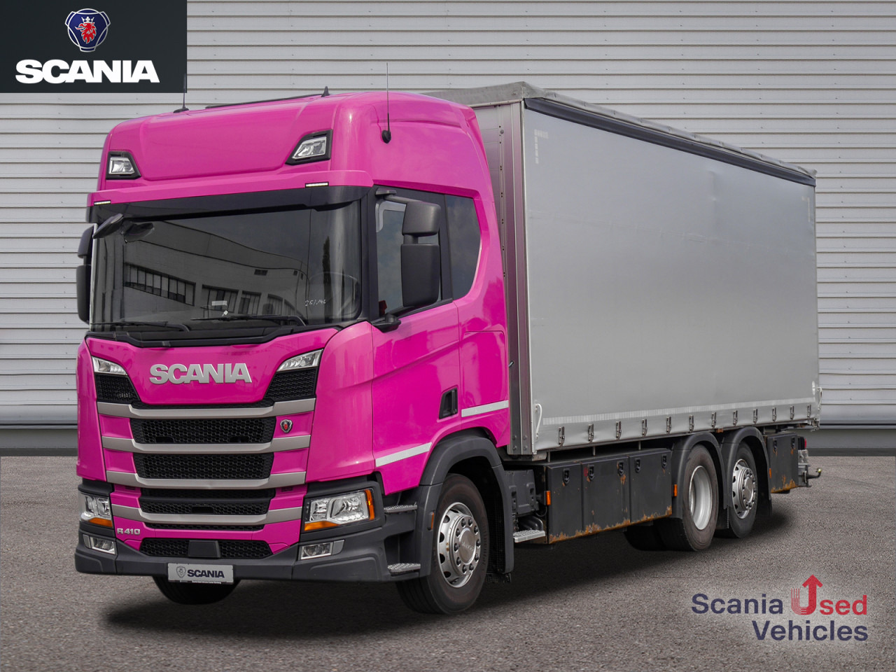 SCANIA R 410 B6x2*4NB - Pritsche / Plane / Hecktüren - - Camión lona: foto 1 SCANIA R 410 B6x2*4NB - Pritsche / Plane / Hecktüren - - Camión lona: foto 1