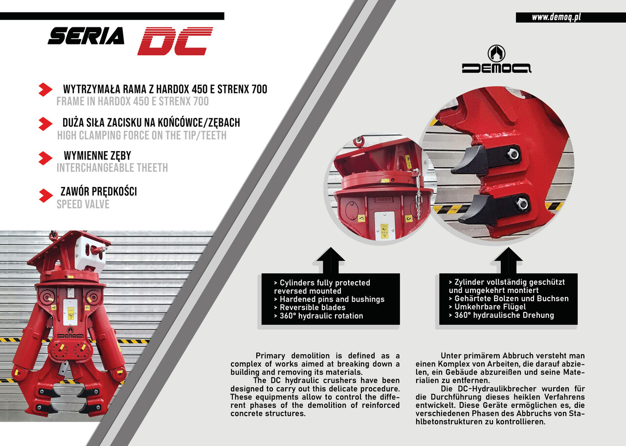 DEMOQ DC10 Hydraulic Demolition Crusher 1040 KG - Cizalla de demolición para Excavadora: foto 3 DEMOQ DC10 Hydraulic Demolition Crusher 1040 KG - Cizalla de demolición para Excavadora: foto 3