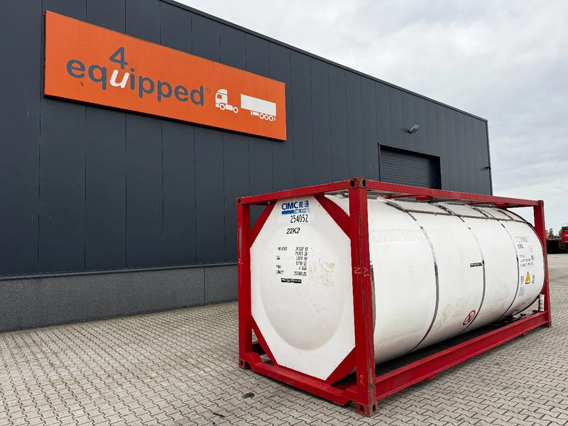 CIMC 20FT ISO, 25.080L / 1-COMP / 3 BAFFELS / T12 / 4 manholes / ADR valid until 02/2027 - Tanque de almacenamiento: foto 1 CIMC 20FT ISO, 25.080L / 1-COMP / 3 BAFFELS / T12 / 4 manholes / ADR valid until 02/2027 - Tanque de almacenamiento: foto 1