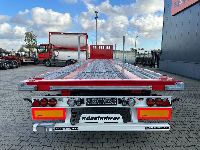 Kässbohrer NEU Heavy-Duty Platform, Heckbündig, Twistlocks (1x 40FT / 2x 20FT), ADR (EX/II, EX/III, FL, AT), Rungtasschen, Scheibebremsen - Semirremolque plataforma/ Caja abierta: foto 4 Kässbohrer NEU Heavy-Duty Platform, Heckbündig, Twistlocks (1x 40FT / 2x 20FT), ADR (EX/II, EX/III, FL, AT), Rungtasschen, Scheibebremsen - Semirremolque plataforma/ Caja abierta: foto 4