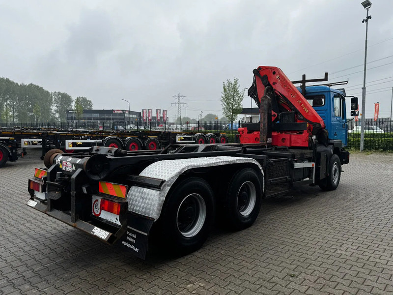 Camión multibasculante, Camión grúa MAN FE 410A, 6x4, EURO 2, Palfinger PK17000 Crane + VDL HOOK, full spring, manual gearbox, MOT 9/2025: foto 13