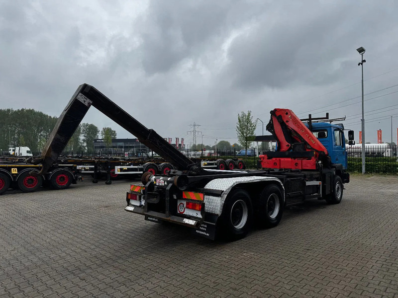 Camión multibasculante, Camión grúa MAN FE 410A, 6x4, EURO 2, Palfinger PK17000 Crane + VDL HOOK, full spring, manual gearbox, MOT 9/2025: foto 12