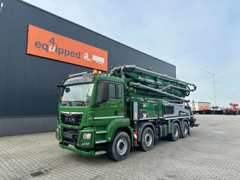 MAN TGS 37.460 8x4, Putzmeister 36-4.160 m3/hr, ERGONIC, very clean hopper, 1 driver machine, full history av., 564 working hrs only - Camión bomba de hormigón: foto 4 MAN TGS 37.460 8x4, Putzmeister 36-4.160 m3/hr, ERGONIC, very clean hopper, 1 driver machine, full history av., 564 working hrs only - Camión bomba de hormigón: foto 4