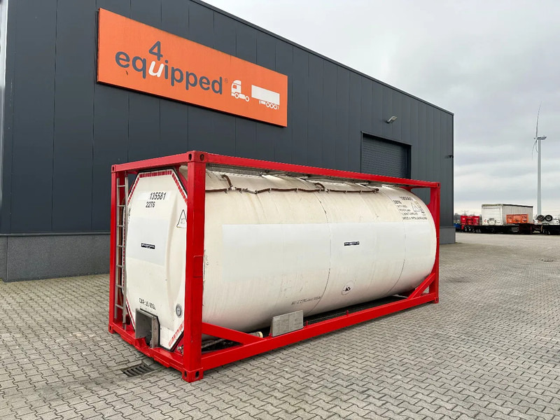 SINGAMAS 20FT ISO, 26.000L/1-COMP/3 BAFFELS/3 manholes, 5Y: 07-2027, L4BN, T11 - Tanque de almacenamiento: foto 1 SINGAMAS 20FT ISO, 26.000L/1-COMP/3 BAFFELS/3 manholes, 5Y: 07-2027, L4BN, T11 - Tanque de almacenamiento: foto 1