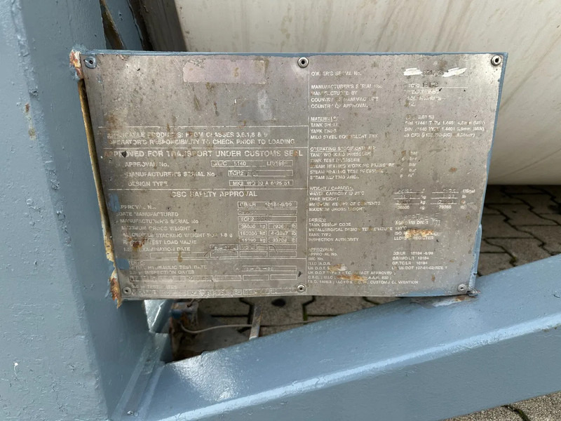 Tanque de almacenamiento para transporte de combustible Welfit Oddy 24.890L / 1-COMP, 20FT ISO, UN PORTABLE T11, NEW 5Y- + CSC inspection: 04-2028: foto 13
