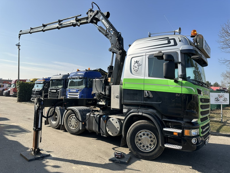 Scania R500 V8 6x2 TRACTOR + CRANE MKG HLK 231 HP (23tm) - 4x HYDR - RADIO - RETARDER - MANUAL - LIFT + STEERING AXLE - Cabeza tractora: foto 2 Scania R500 V8 6x2 TRACTOR + CRANE MKG HLK 231 HP (23tm) - 4x HYDR - RADIO - RETARDER - MANUAL - LIFT + STEERING AXLE - Cabeza tractora: foto 2