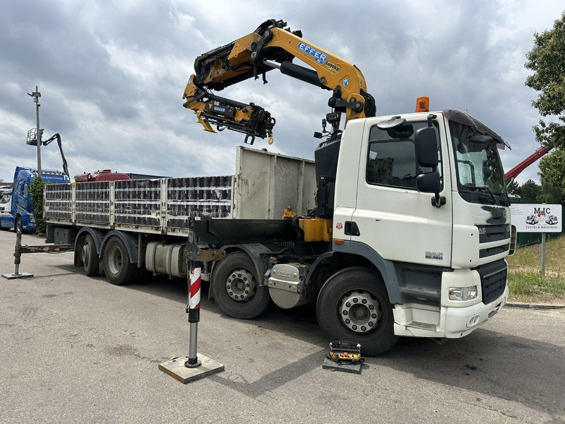 DAF CF 85.360 8x2 + KRAN (25m!) EFFER 305 6S + JIB 4S + ROTATOR - PLATORM 7m60 - LIFT + STEERING AXLE - EURO 5 - BE - Camión caja abierta, Camión grúa: foto 1 DAF CF 85.360 8x2 + KRAN (25m!) EFFER 305 6S + JIB 4S + ROTATOR - PLATORM 7m60 - LIFT + STEERING AXLE - EURO 5 - BE - Camión caja abierta, Camión grúa: foto 1
