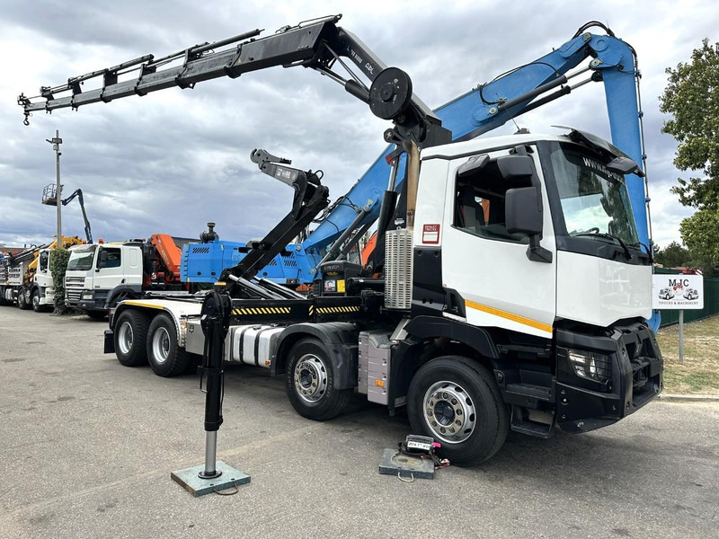 Renault C460 8x4 HOOKLIFT + (19m!) CRANE HIAB 288 E-6 HIDUO - RADIO - 5/6 F - STEEL SPRING / HUB REDUCTION - BE TRUCK - Camión multibasculante, Camión grúa: foto 1 Renault C460 8x4 HOOKLIFT + (19m!) CRANE HIAB 288 E-6 HIDUO - RADIO - 5/6 F - STEEL SPRING / HUB REDUCTION - BE TRUCK - Camión multibasculante, Camión grúa: foto 1