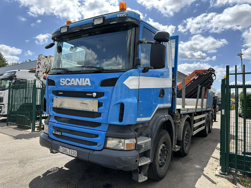 Scania G440 8x4 PRITSCHE + (25m!) KRAN PALFINGER PK78002 SH G 8x + WINCH - PLATFORM 6m25 - SCHALT - AP ACHSEN - BLATT - EURO 5 - BELGISCHE - Camión caja abierta, Camión grúa: foto 4 Scania G440 8x4 PRITSCHE + (25m!) KRAN PALFINGER PK78002 SH G 8x + WINCH - PLATFORM 6m25 - SCHALT - AP ACHSEN - BLATT - EURO 5 - BELGISCHE - Camión caja abierta, Camión grúa: foto 4