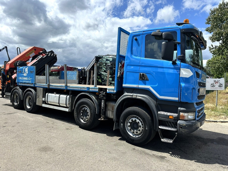 Scania G440 8x4 PRITSCHE + KRAN (26.5m!) PALFINGER PK78002 SH G 8x + 1 + WINCH - PLATFORM 6m25 - MANUAL - HUB REDUCTION - STEEL SPRING - EURO 5 - BE TRUCK - Camión caja abierta, Camión grúa: foto 1 Scania G440 8x4 PRITSCHE + KRAN (26.5m!) PALFINGER PK78002 SH G 8x + 1 + WINCH - PLATFORM 6m25 - MANUAL - HUB REDUCTION - STEEL SPRING - EURO 5 - BE TRUCK - Camión caja abierta, Camión grúa: foto 1