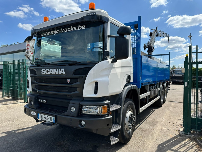 Scania P410 6x4 PRITSCHE + KRAN HIAB 166 ES-4 - RETARDER - ROTATOR - PLATFORM 6m80 - BIG AXLES HUB REDUCTION - STEEL SPRING - Camión caja abierta, Camión grúa: foto 4 Scania P410 6x4 PRITSCHE + KRAN HIAB 166 ES-4 - RETARDER - ROTATOR - PLATFORM 6m80 - BIG AXLES HUB REDUCTION - STEEL SPRING - Camión caja abierta, Camión grúa: foto 4