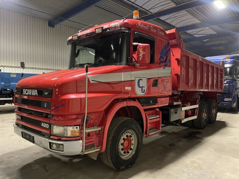 Scania T124-420 TORPEDO HAUBE - 6x4 - KIPPER - MANUAL GRS900 3+3 - STEEL SPRING / BALLIESTAS / LAMES / BLATT - Camión volquete: foto 2 Scania T124-420 TORPEDO HAUBE - 6x4 - KIPPER - MANUAL GRS900 3+3 - STEEL SPRING / BALLIESTAS / LAMES / BLATT - Camión volquete: foto 2