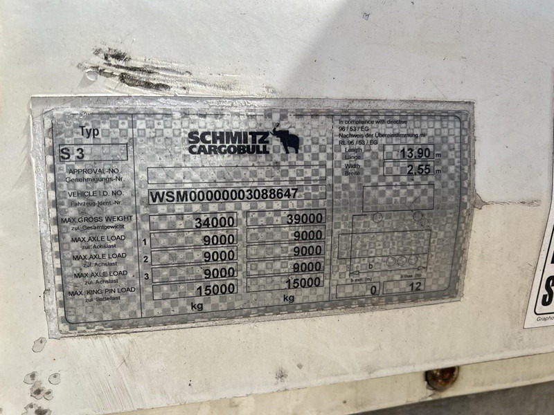 Semirremolque lona Schmitz Cargobull S3 - 13,60M - GALVANISED: foto 6 Semirremolque lona Schmitz Cargobull S3 - 13,60M - GALVANISED: foto 6