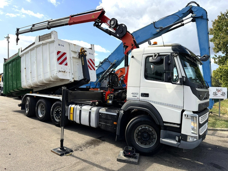 Volvo FM 420 8x2 HOOKLIFT + CRANE PALFINGER PK19.001 SLD B - *294.000km* - EURO 6 - LIFT + STEERING AXLE - I SHIFT - BE TRUCK - Camión multibasculante, Camión grúa: foto 1 Volvo FM 420 8x2 HOOKLIFT + CRANE PALFINGER PK19.001 SLD B - *294.000km* - EURO 6 - LIFT + STEERING AXLE - I SHIFT - BE TRUCK - Camión multibasculante, Camión grúa: foto 1