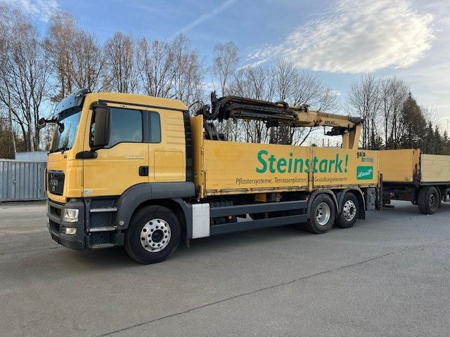 MAN TGS 26.400 Baustoff LKW mit Ladekran Atlas 210.2 - Camión caja abierta, Camión grúa: foto 2 MAN TGS 26.400 Baustoff LKW mit Ladekran Atlas 210.2 - Camión caja abierta, Camión grúa: foto 2