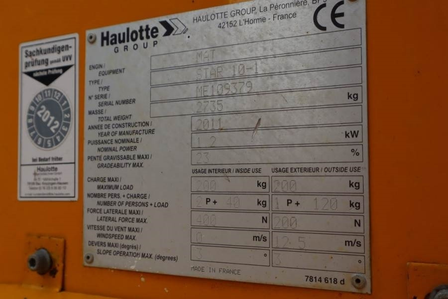 Plataforma articulada Haulotte STAR 10 Electric, 10m Working Height, 3m Reach, 20: foto 6