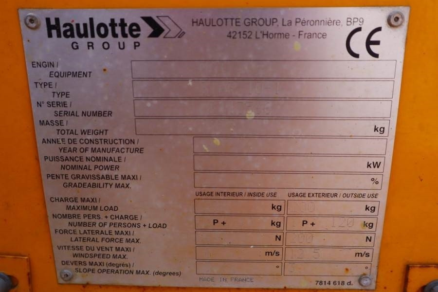 Plataforma articulada Haulotte Star 10 Electric, 10m Working Height, 3m Reach, 20: foto 7
