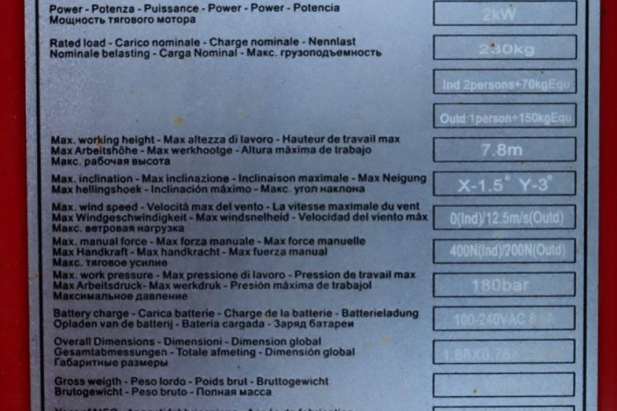 Plataforma de tijeras Magni ES0807EP New And Available Directly From Stock, El: foto 14 Plataforma de tijeras Magni ES0807EP New And Available Directly From Stock, El: foto 14