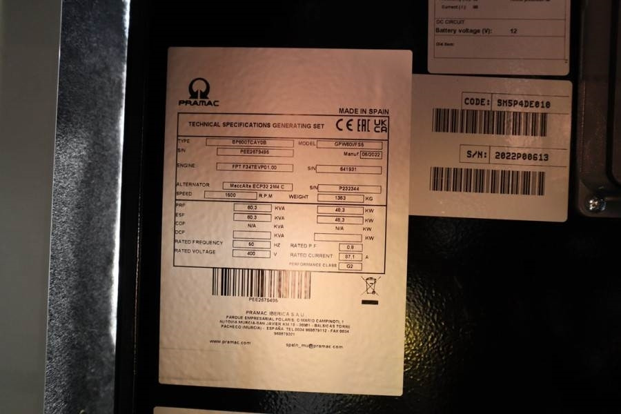 Pramac GPW60I/FS5 Valid inspection, *Guarantee! Diesel, 6 - Generador industriale: foto 2 Pramac GPW60I/FS5 Valid inspection, *Guarantee! Diesel, 6 - Generador industriale: foto 2