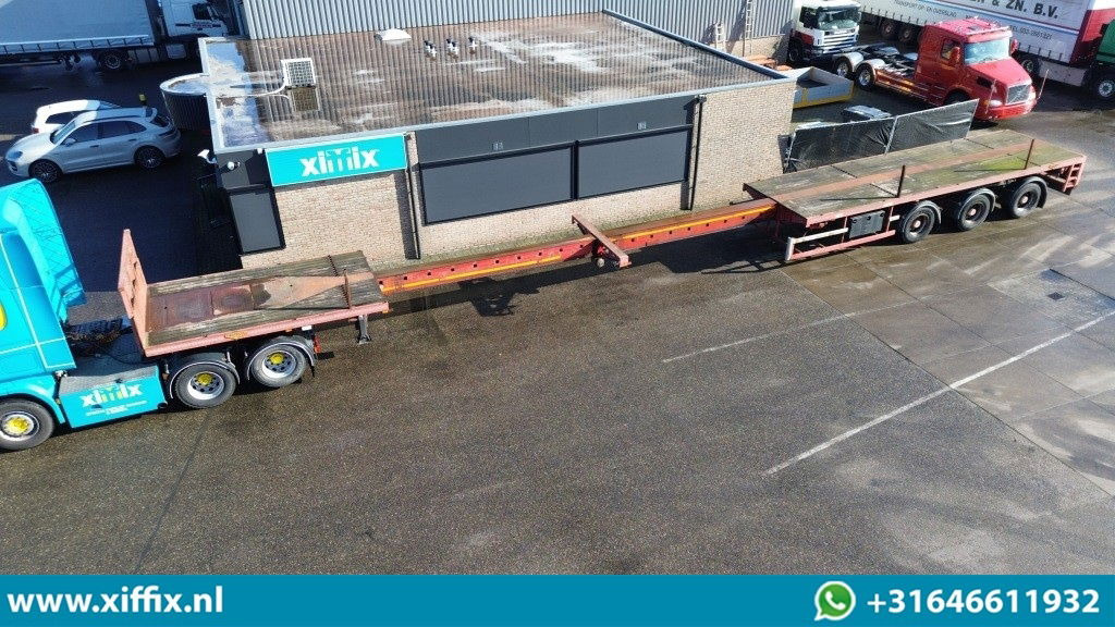 Broshuis 3-ass. Vlakke dubbel 2x uitschuifbare oplegger - Semirremolque plataforma/ Caja abierta: foto 1 Broshuis 3-ass. Vlakke dubbel 2x uitschuifbare oplegger - Semirremolque plataforma/ Caja abierta: foto 1