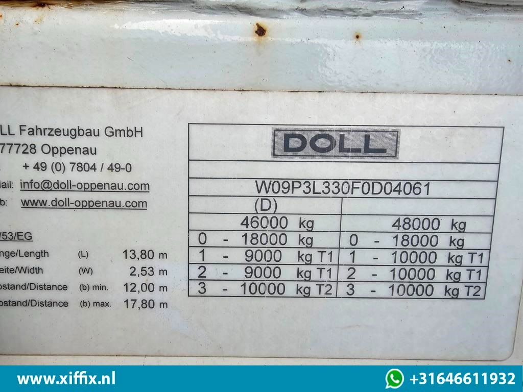 Semirremolque plataforma/ Caja abierta Doll 3-ass. Vlakke uitschuifbare oplegger / Naloop gestuurd: foto 12