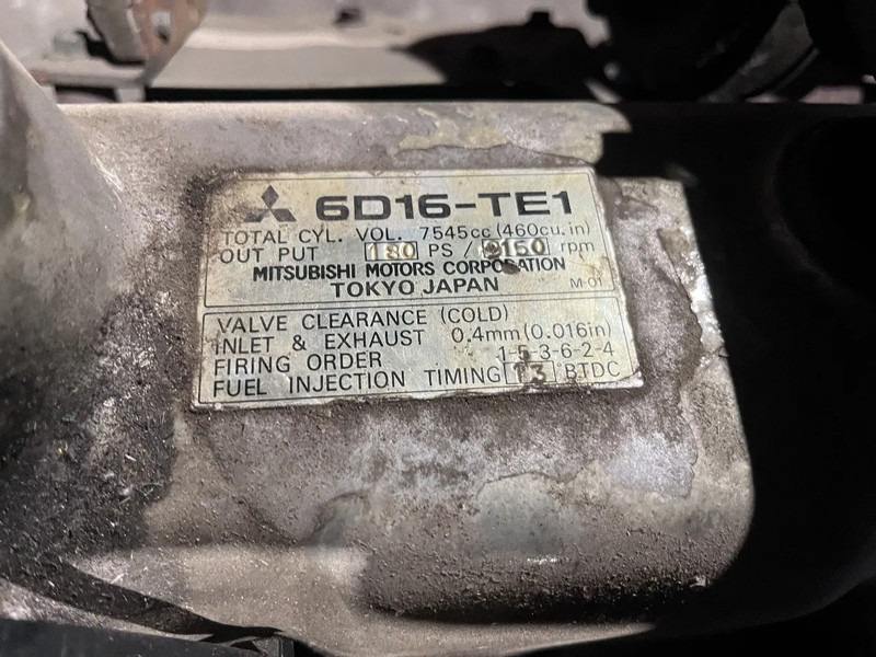 Kobelco Mitsubishi 6D16-TE1 from kobelco crane Fuso motor 142 kW 180PK - Motor para Camión: foto 3 Kobelco Mitsubishi 6D16-TE1 from kobelco crane Fuso motor 142 kW 180PK - Motor para Camión: foto 3