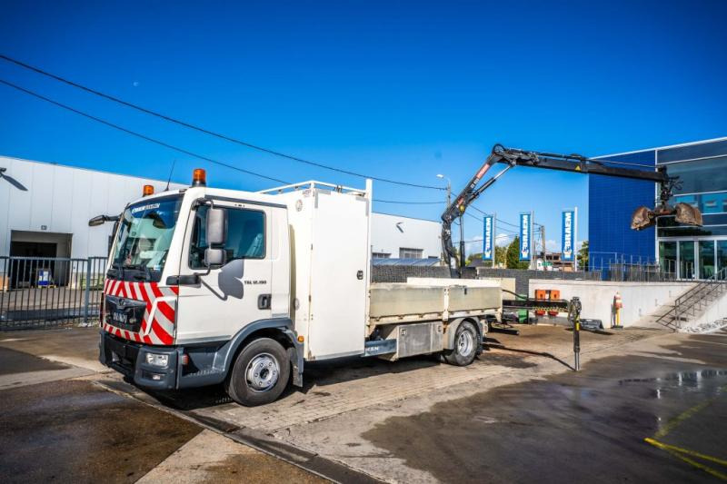 MAN TGL 12.190 BL + HIAB 055 D-1 HIDUO - Camión caja abierta, Camión grúa: foto 1 MAN TGL 12.190 BL + HIAB 055 D-1 HIDUO - Camión caja abierta, Camión grúa: foto 1