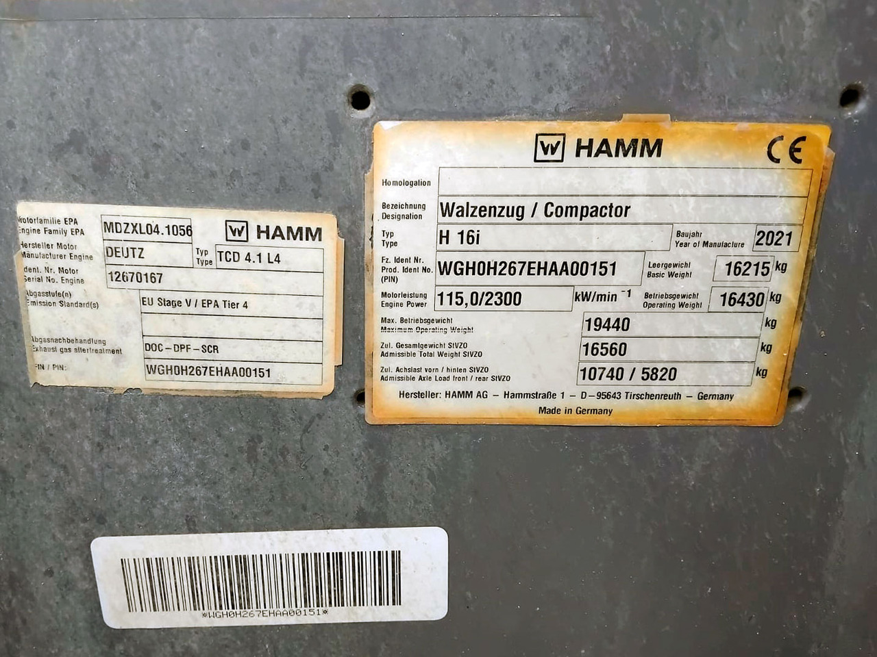 Compactador HAMM H16i: foto 15